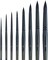 8pcs Round Watercolor Paint Brush Set Goat Hair for Watercolors,Acrylics,Inks,Gouache,Oil and Tempera Black Color
